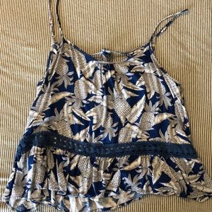 Blue Pineapple Tank Top